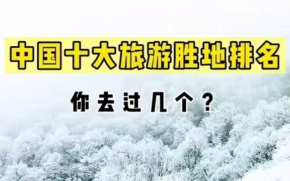 【自驾出行】国内十大旅游胜地,你哪个没去过?还有哪些景点能进排名哔哩哔哩bilibili