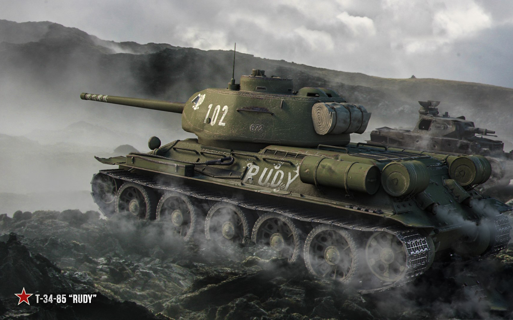 【坦克世界】苏系经典金币中坦t-34-85鲁迪,哈尔科夫"特级""雷哈瓦西