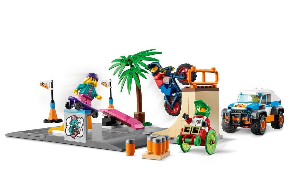 乐高lego 城市60290 滑板公园 2021速拼评测_哔哩哔哩_bilibili