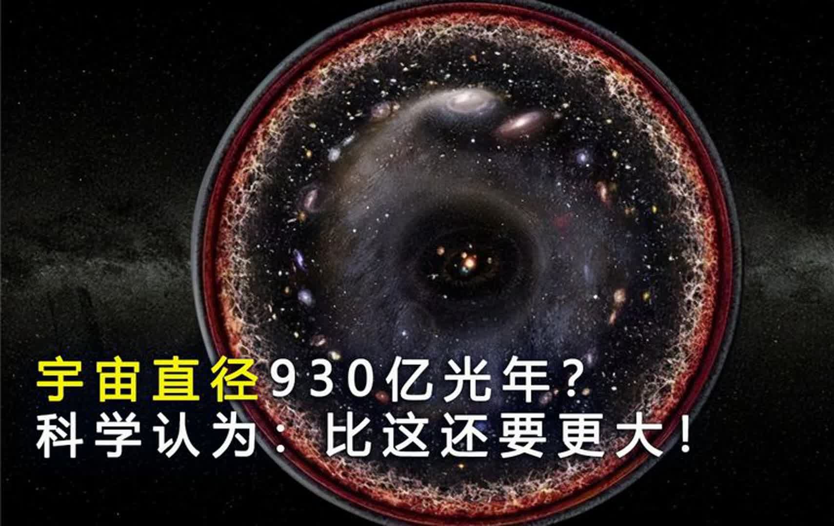 宇宙直径长达930亿光年?科学家认为:实际比这还要更大!哔哩哔哩bilibili