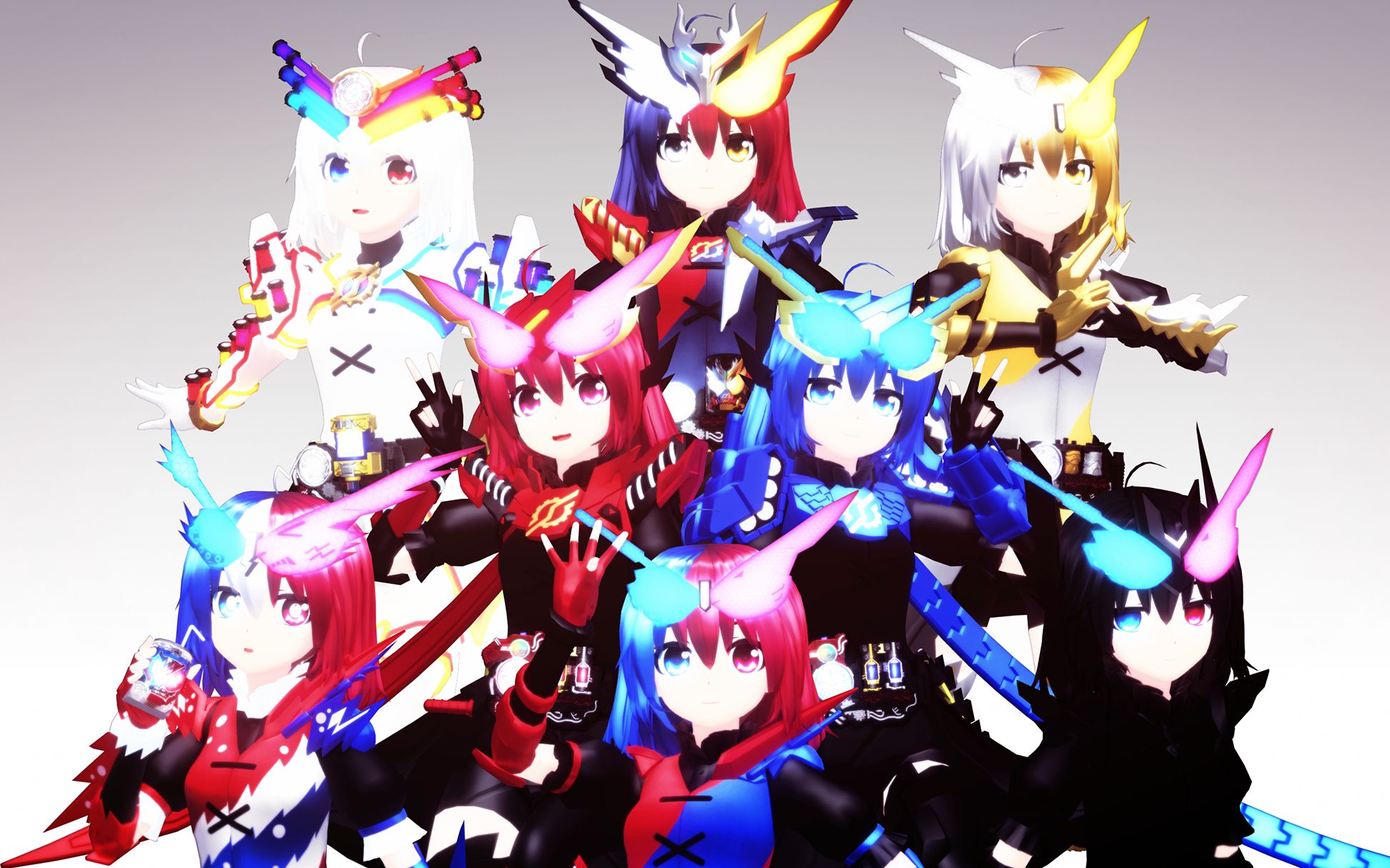 【特摄mmd】build娘全主形态的「ロキ」-异色黛紫-东方偶像乡-哔哩