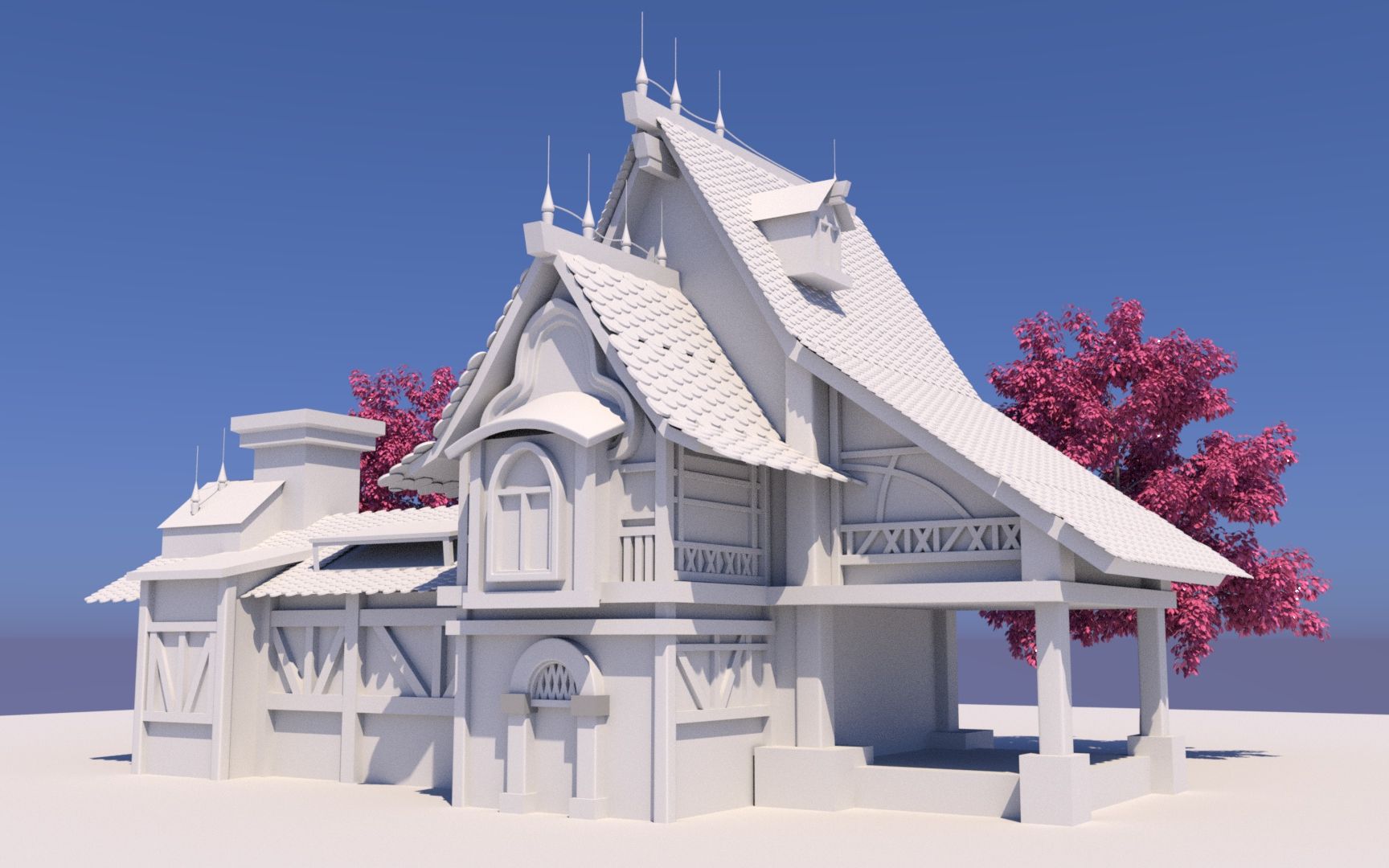 【maya场景建模】次世代房屋场景建模,建模思路,布线技巧全流程讲解