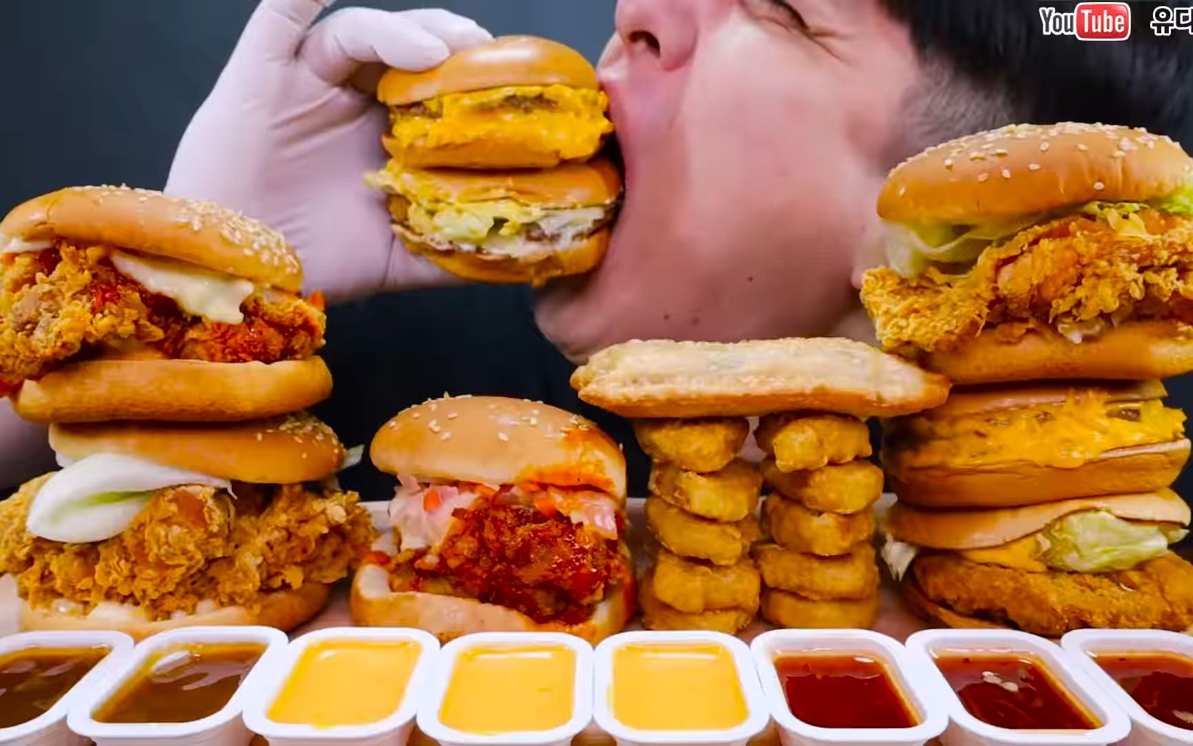 《深渊巨口》【udt小哥】汉堡大口吃真过瘾 韩国吃播