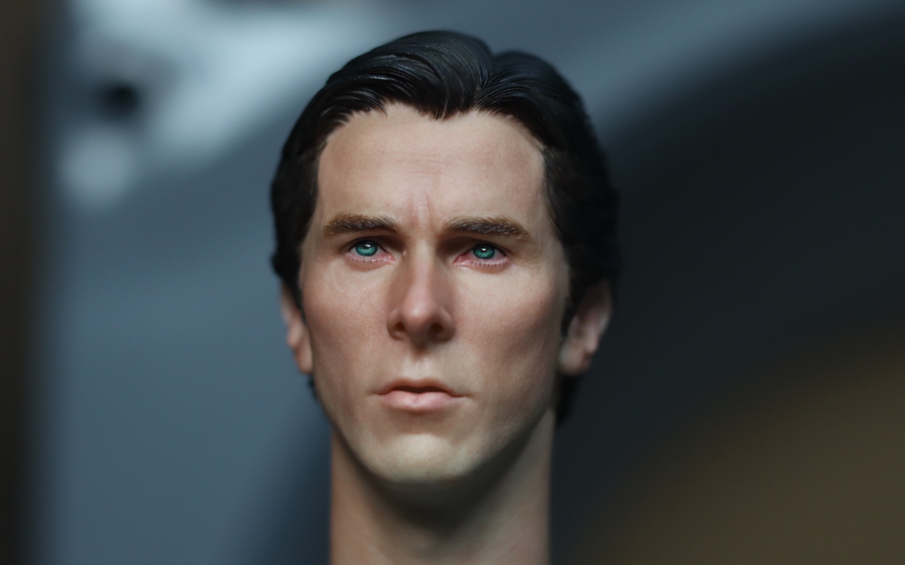 蝙蝠侠黑暗骑士贝尔头雕涂装展示