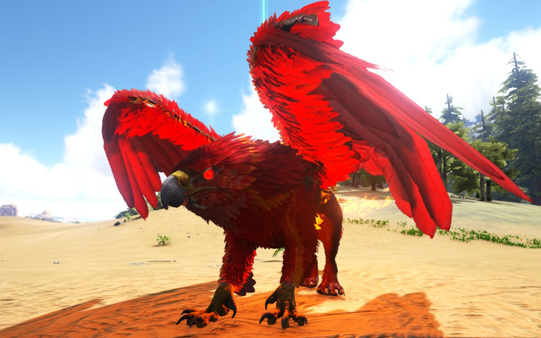 方舟生存进化:火山岛 28 收获满满抓获火焰狮鹫_方舟生存进化_游戏