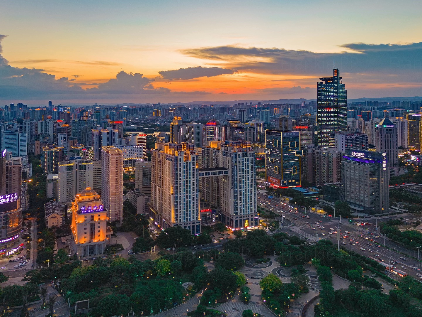 爱广西爱南宁爱晚霞爱航拍