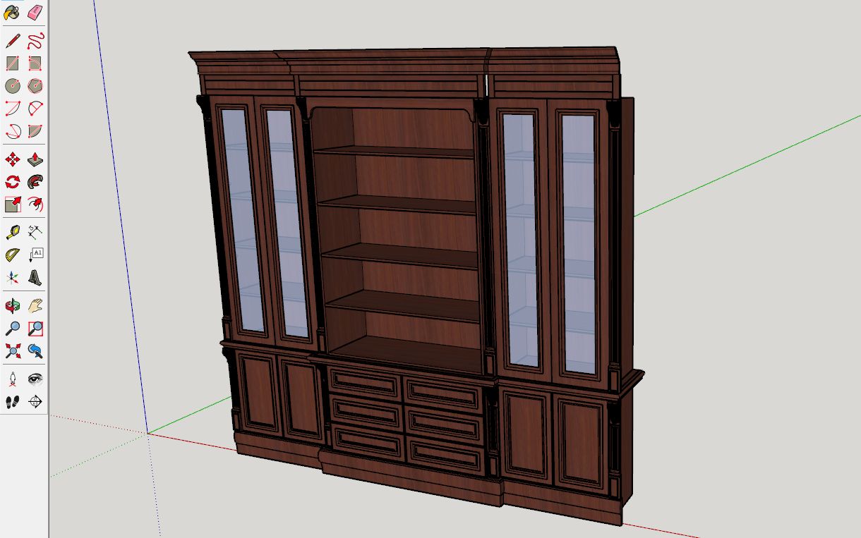 有屋欧式柜体画法(客户图)草图大师 sketchup 全屋定制 家具 衣柜橱柜 拆单软件 PK 酷家乐 三维家 海迅 云熙哔哩哔哩bilibili