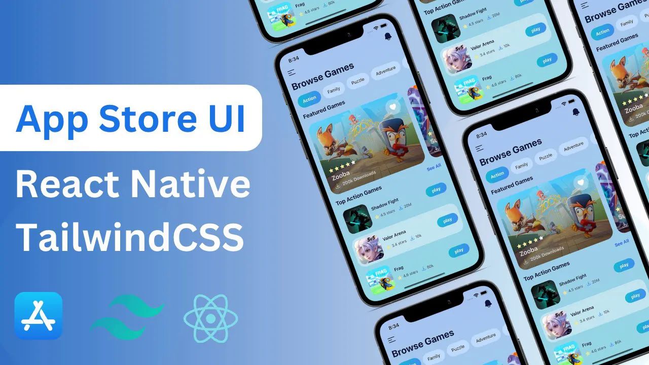 React Native  使用TailwindCss实现苹果应用商店界面哔哩哔哩bilibili