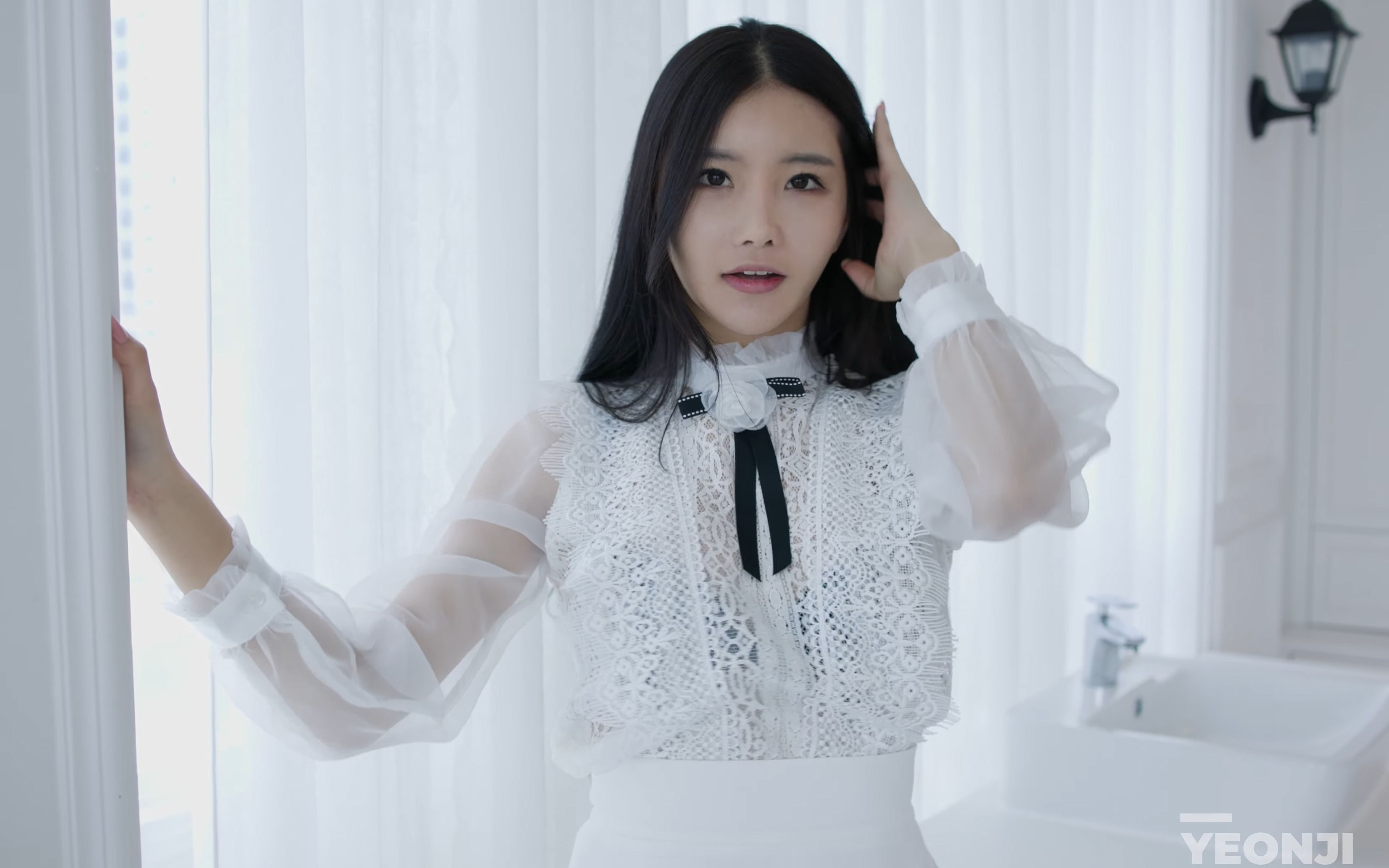 [4k] pocket girls(工作室) - yeonji(妍智)/白色雪纺衫02look book