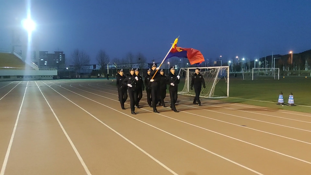 山东警察学院队列仪仗队日常训练