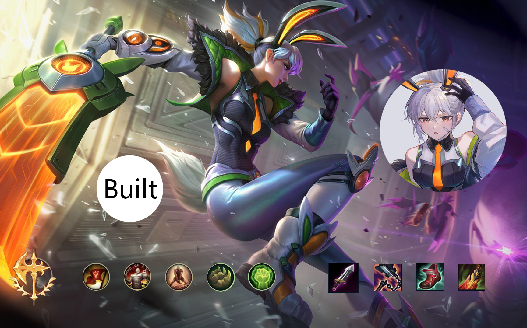 【built euw-18】锐雯 vs 刀妹-61%胜率王者1495lp-欧服rank第五-高玩