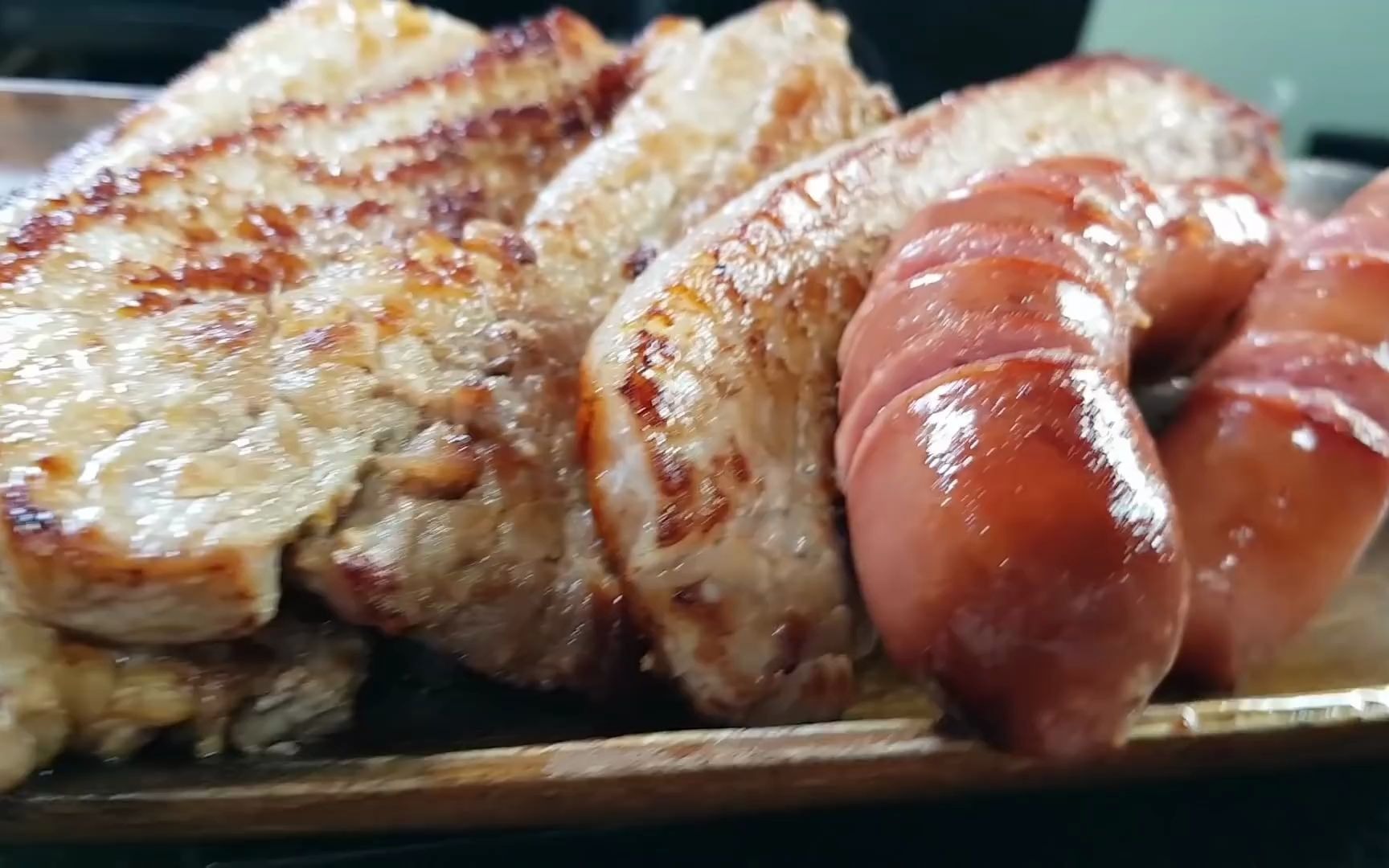 【changbae】烤五花肉 |香肠 |配米饭_哔哩哔哩 (゜-゜)つロ 干杯