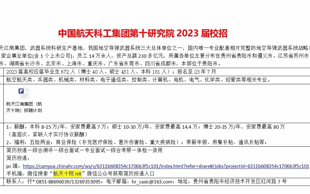 博士最高安家费80万,中国航天科工集团第10研究院23届校招启动!!!哔哩哔哩bilibili