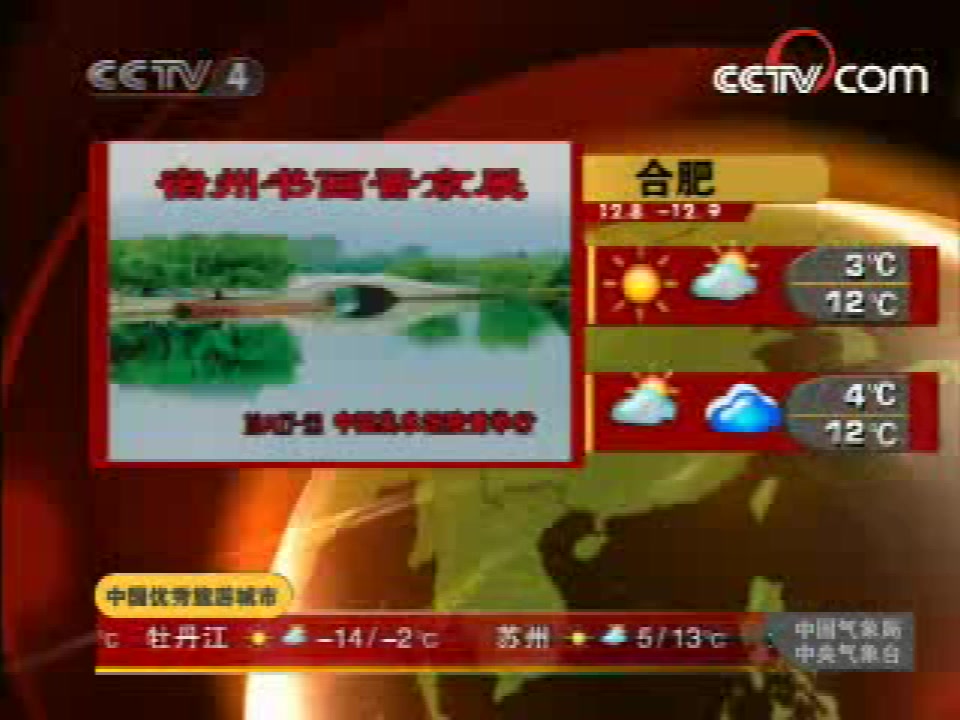 [图]2007年12月8日CCTV-4《12点中国新闻》中间广告及天气预报