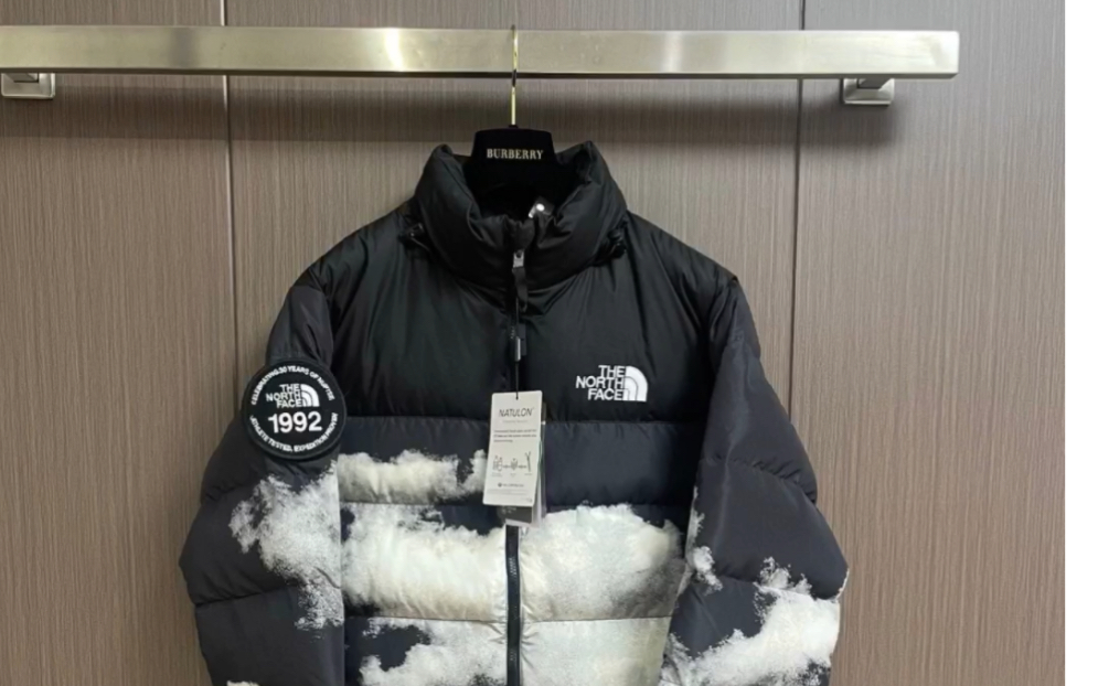 说一下高仿the north face tnf 北面1992 北面云朵黑色羽绒服