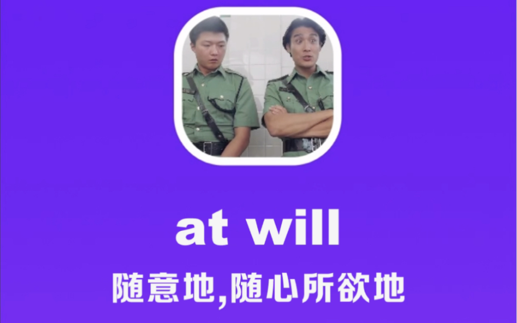 at will:随意地,随心所欲地哔哩哔哩bilibili