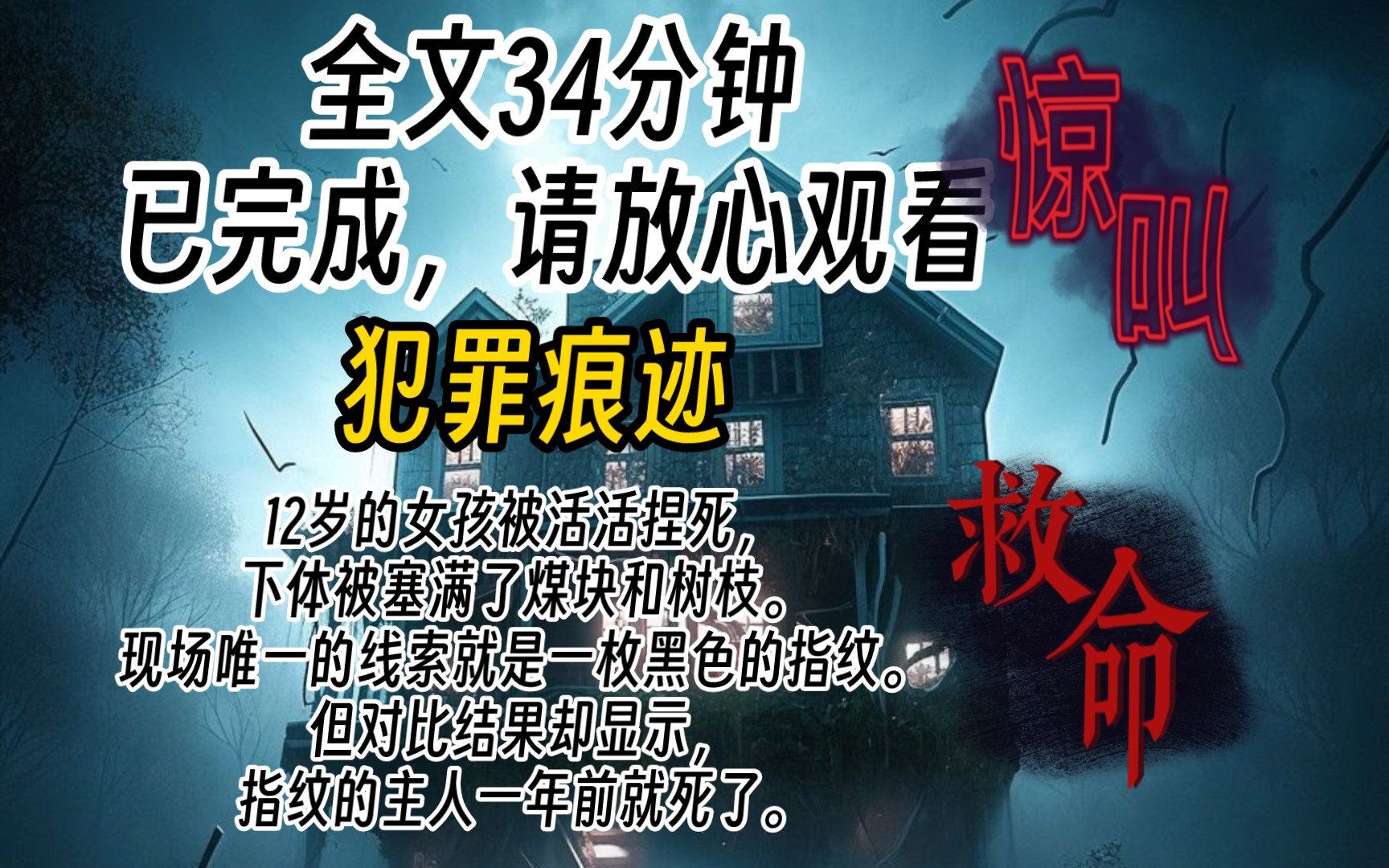 (已完成)12岁的女孩被活活捏死,下体被塞满了煤块和树枝.现场唯一的线索就是一枚黑色的指纹.但对比结果却显示,指纹的主人一年前就死了.哔哩...