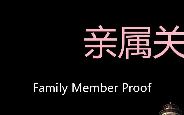 亲属关系证明 Chinese Pronunciation Family Member Proof哔哩哔哩bilibili