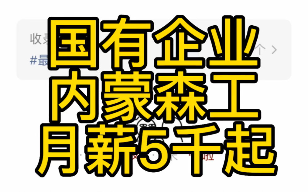 国有企业!本科五千起!内蒙古森工集团招聘(89人)哔哩哔哩bilibili