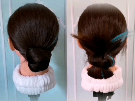 夏天丸子头这样扎,简单易学又清凉