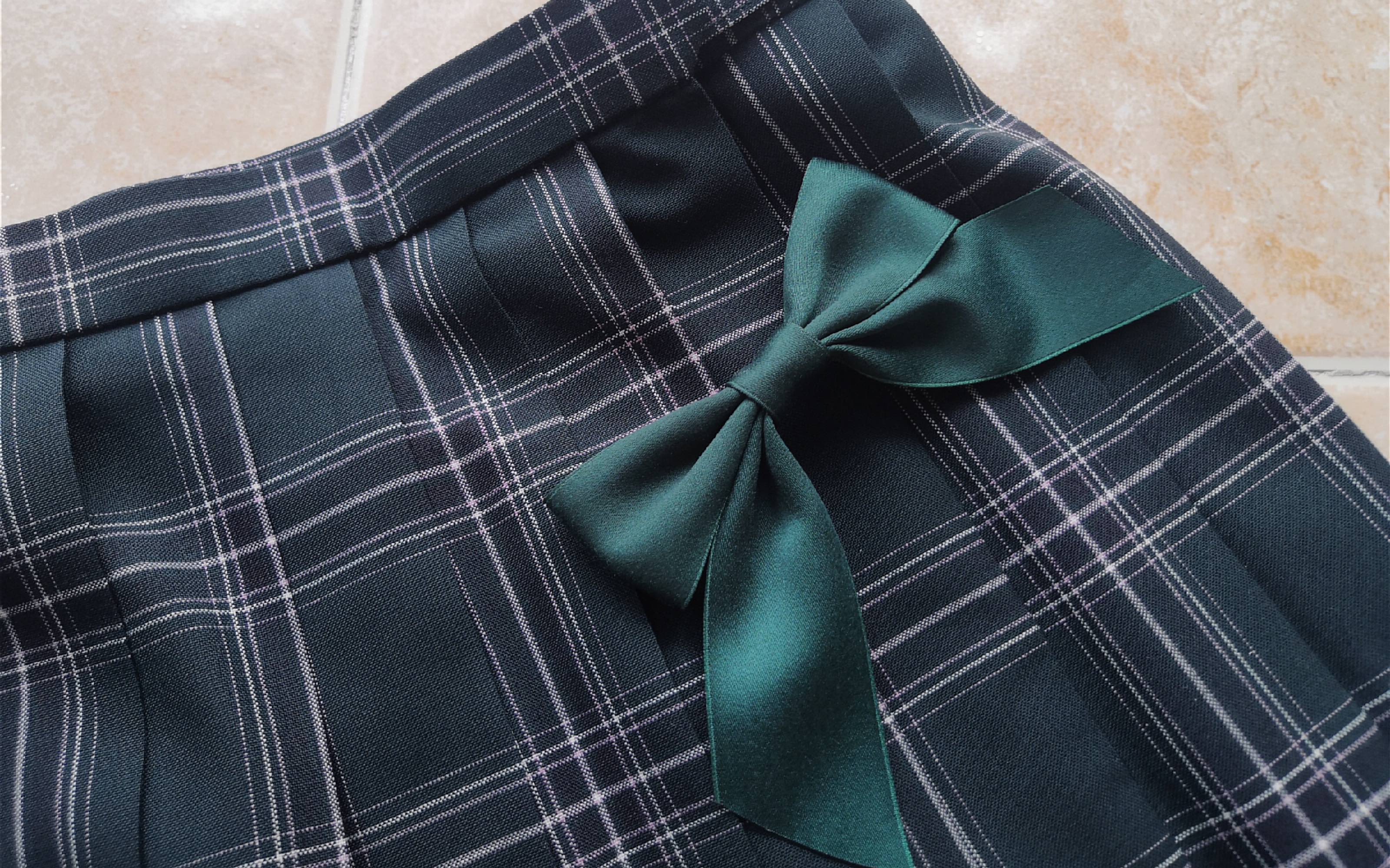 jk制服开箱格裙天南星开箱nikke面料胡桃木jk优等生格裙墨绿格浅粉色