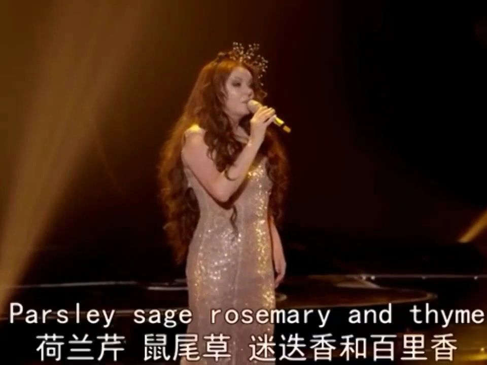 [图]《Scarborough Fair斯卡布罗集市》现场版中英字幕经典欧美歌曲英文歌曲MV - 莎拉布莱曼