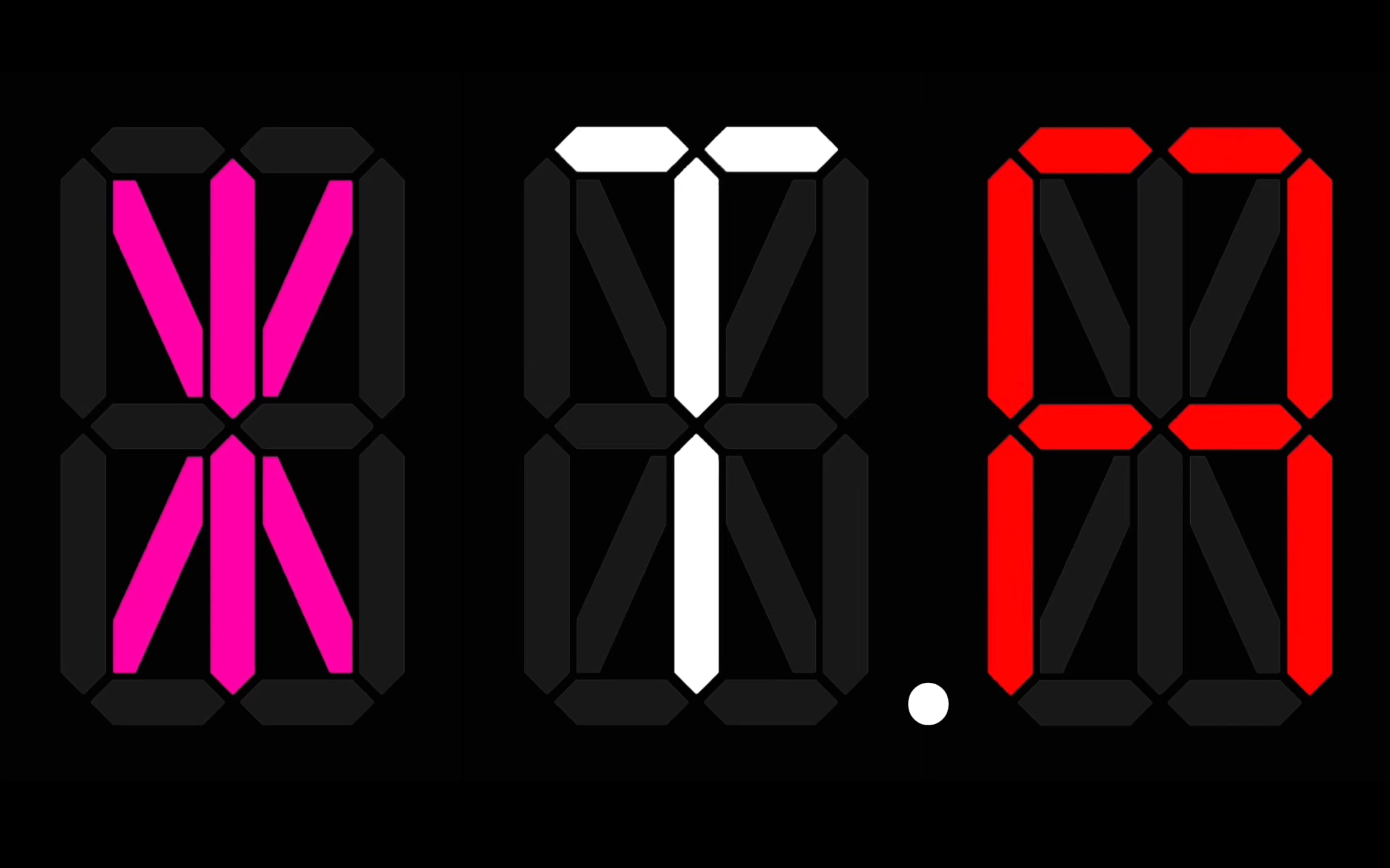 250秒倒计时 (彩色数字, 精确到1/33秒, 33进制:俄语字母)