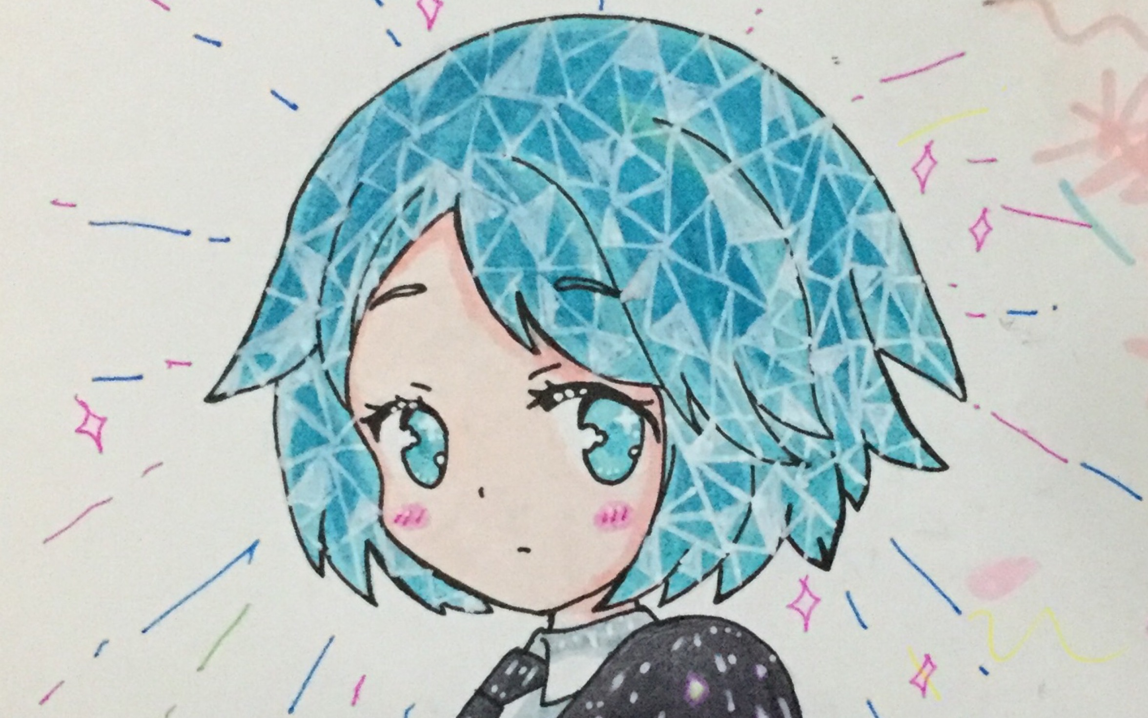 【马克笔】(临摹)q版磷叶石_哔哩哔哩 (゜-゜)つロ 干杯~-bilibili