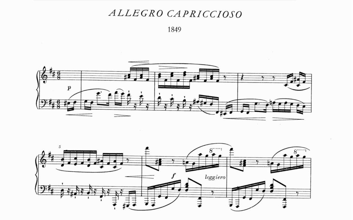 [图]【钢琴】斯美塔那 - b小调快板随想曲 Bedrich Smetana - Allegro capriccioso in B minor