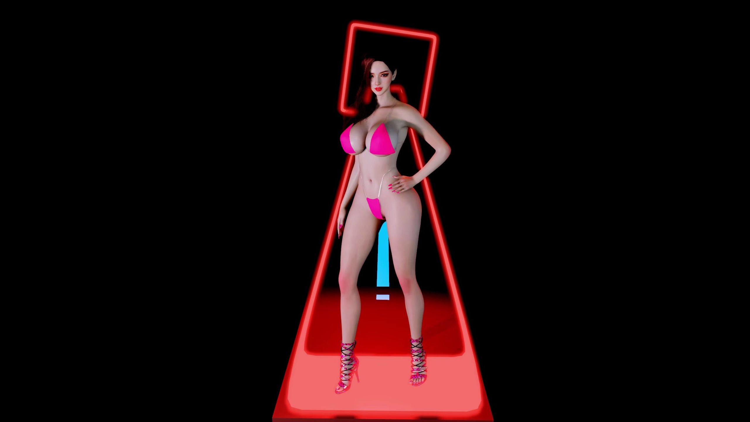 超模吉娜小姐的泳装秀