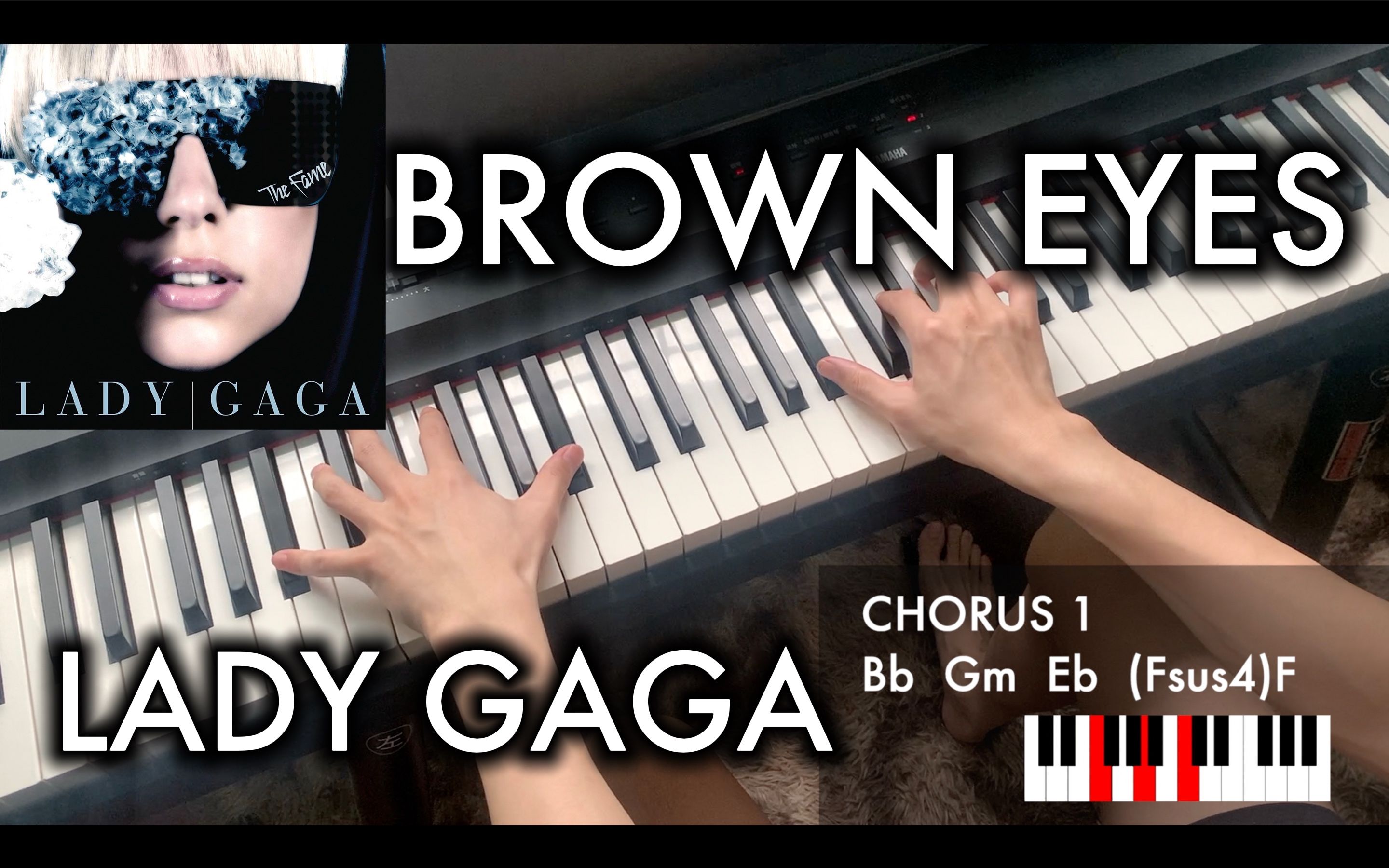 [图]【教你弹唱 Brown Eyes 】Lady Gaga 钢琴伴唱演奏教学系列｜早期摇滚抒情经典