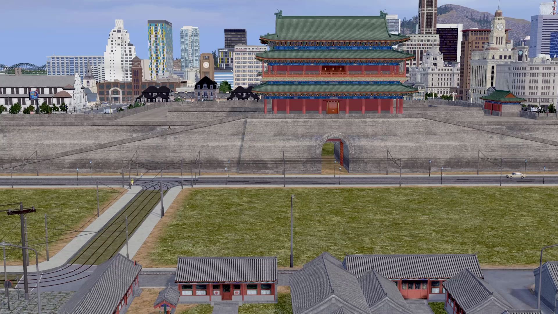 【城市天际线造景】城墙里的四合院