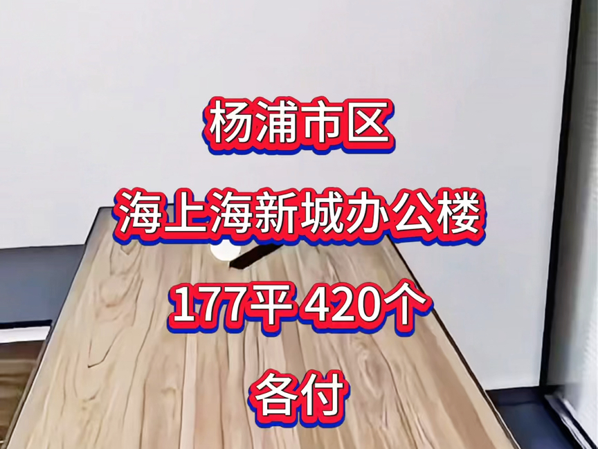 杨浦市区近瑞虹新城 海上海品质办公楼 177平 带租约1.8万/月 现420个各付哔哩哔哩bilibili