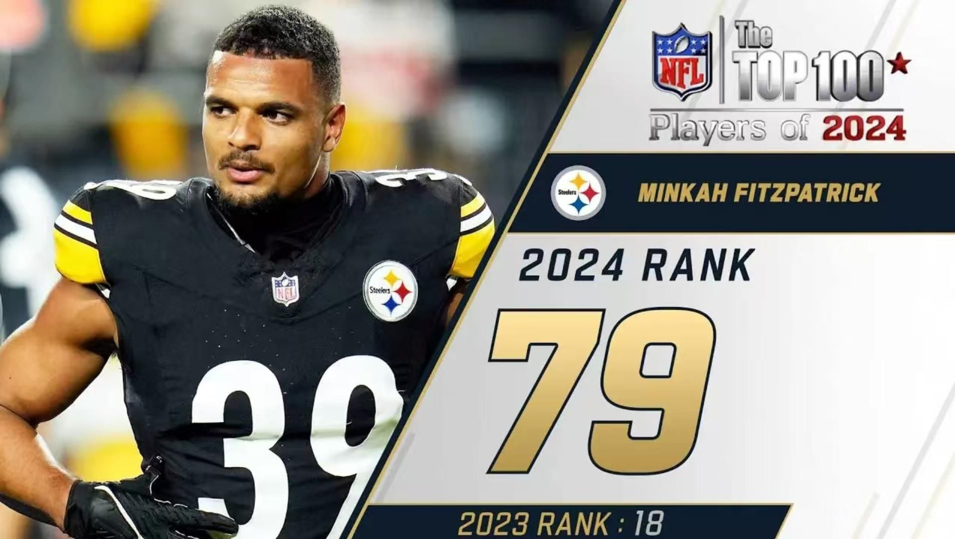 【NFL百大球星2024】79位:明卡ⷨ𒥅𙥸•特里克(钢人,S)哔哩哔哩bilibili