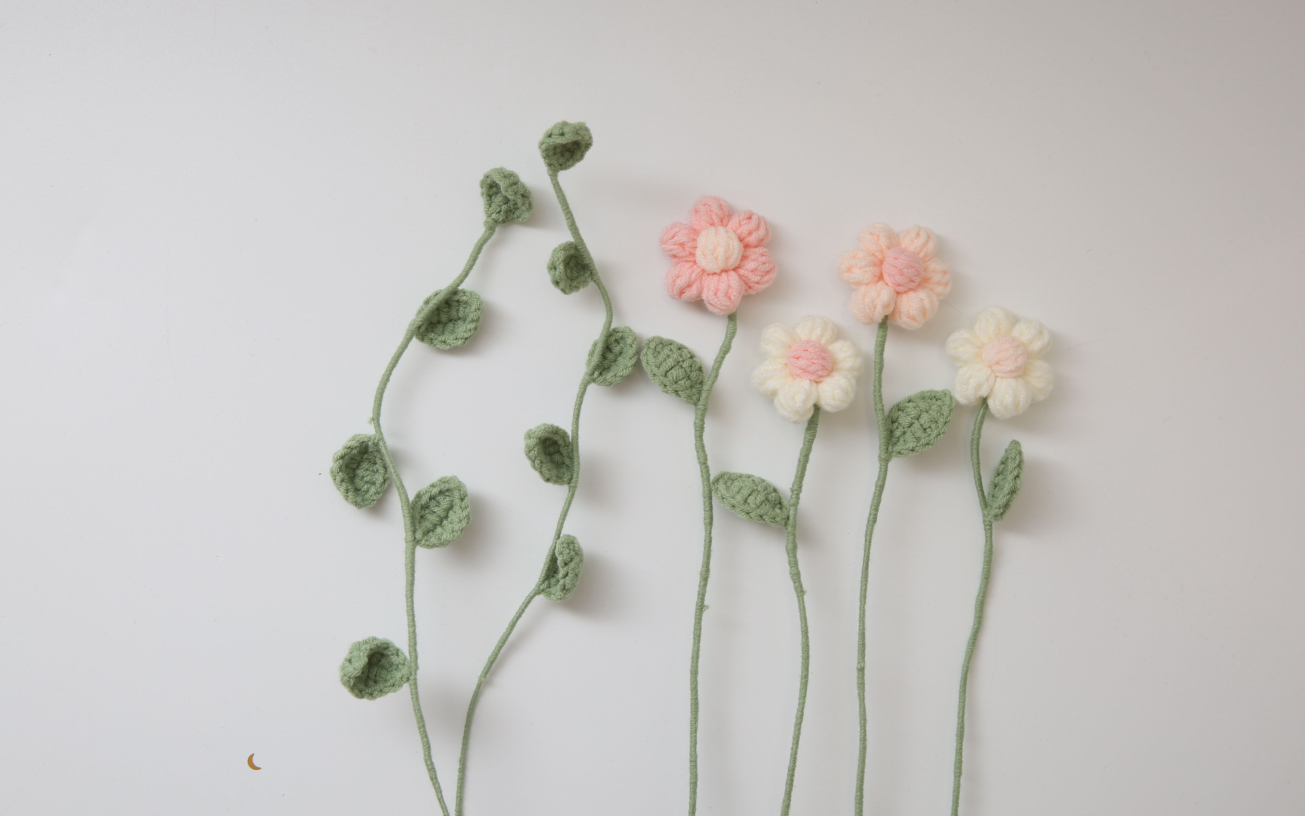 【新手编织教程】泡芙花 编织教程 新手零基础教程 钩针毛线勾线手工