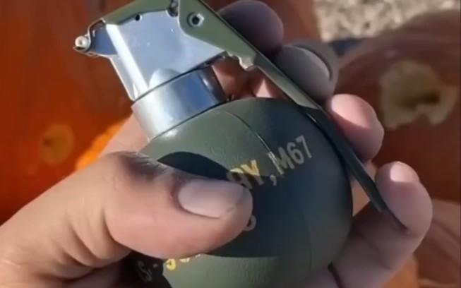 沉浸式体验用m67手榴弹炸南瓜