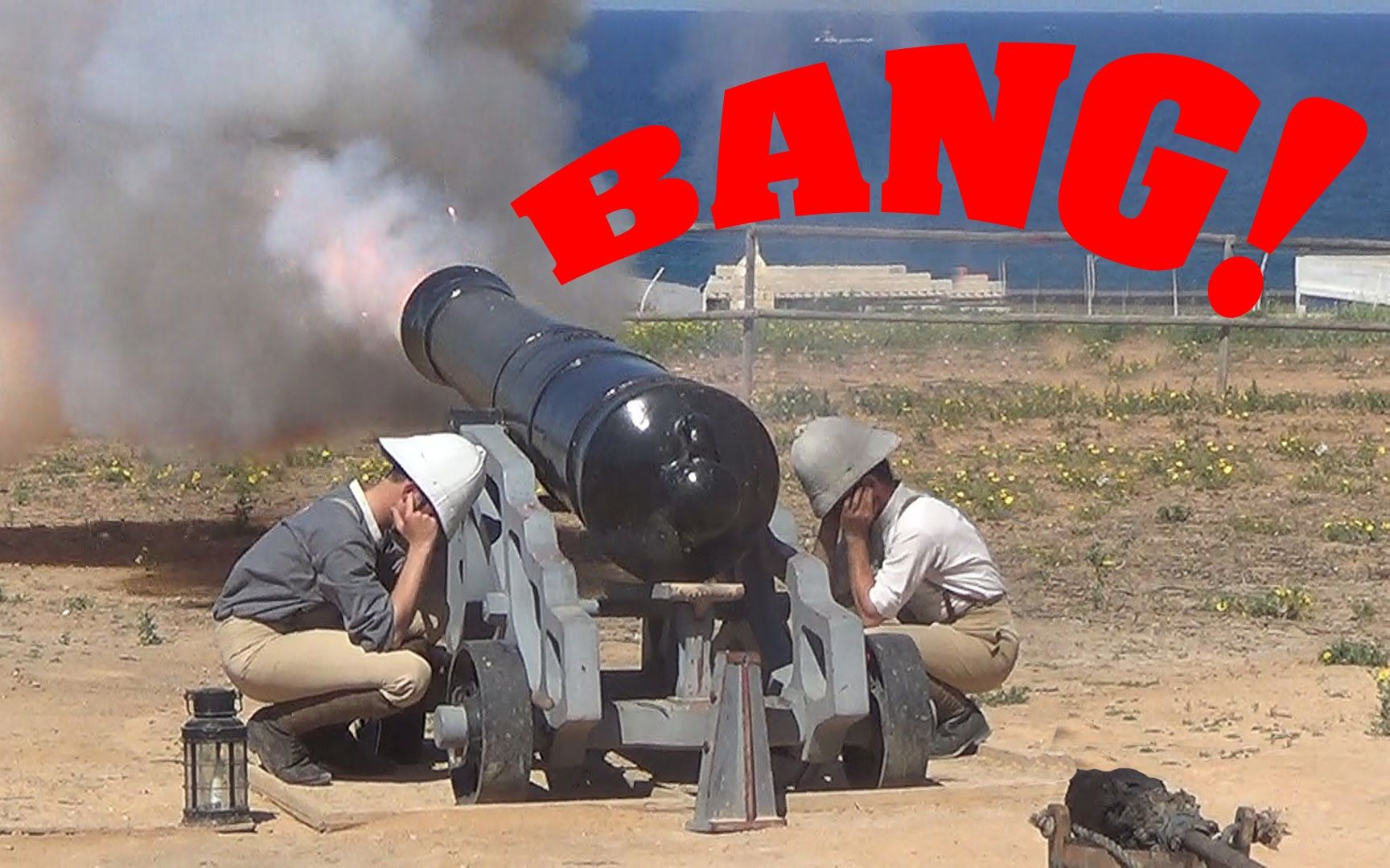 实操再现18世纪24磅加农炮装填发射的全过程 @柚子木字幕组_哔哩哔哩