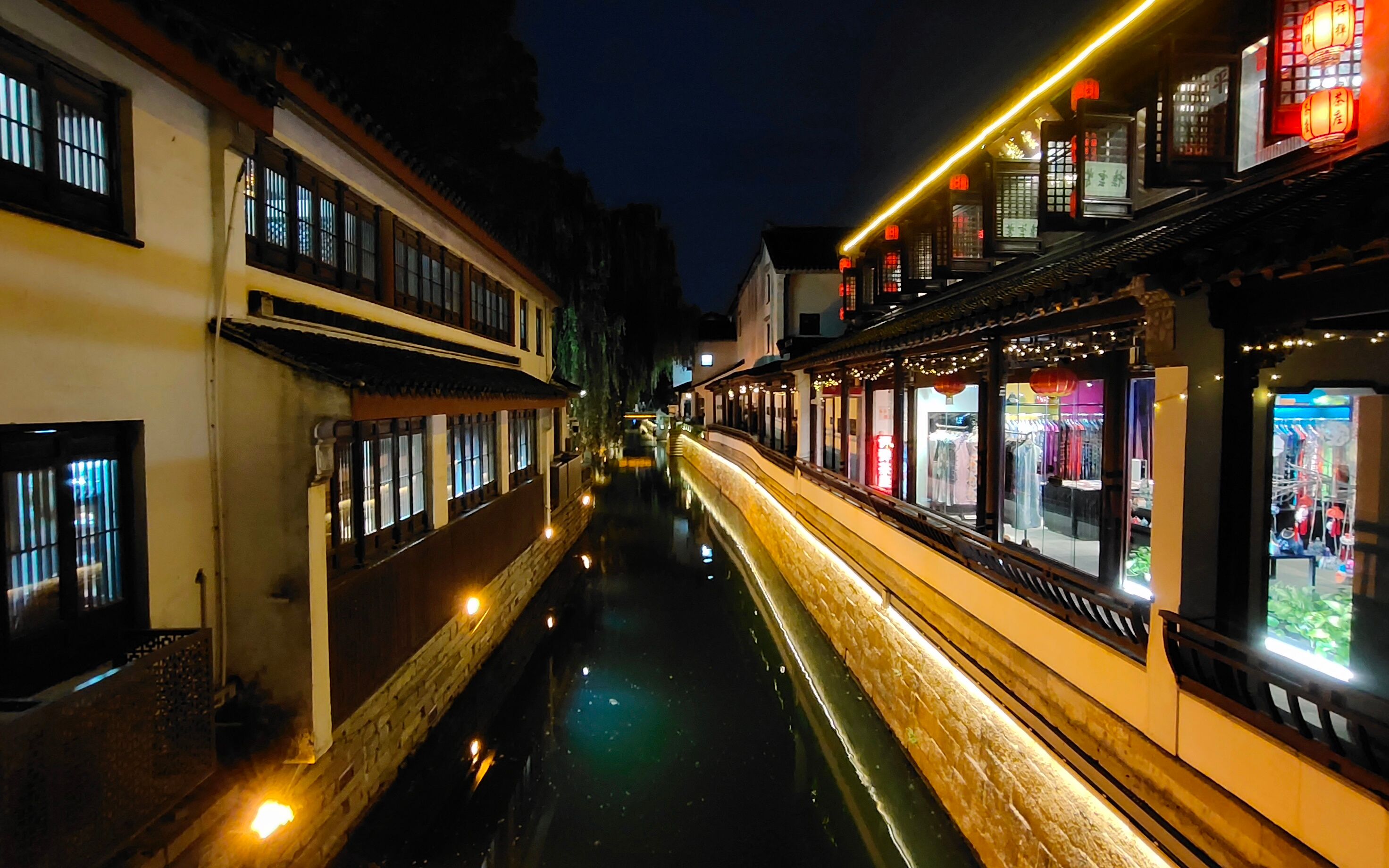 平江路历史街区夜景图片