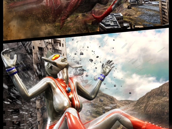 奥特曼玛丽对抗怪兽入侵,被三只怪兽围殴,奥特之母能