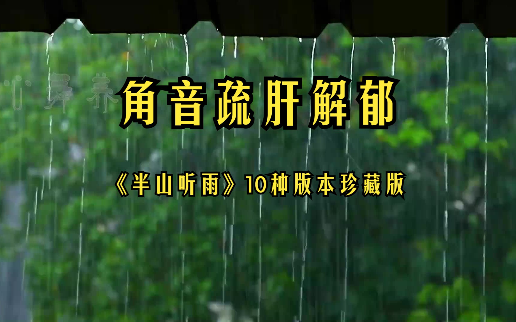 [图]五音疗愈肝音乐《半山听雨》10种版本(珍藏版）宁心净脑 静谧悠远