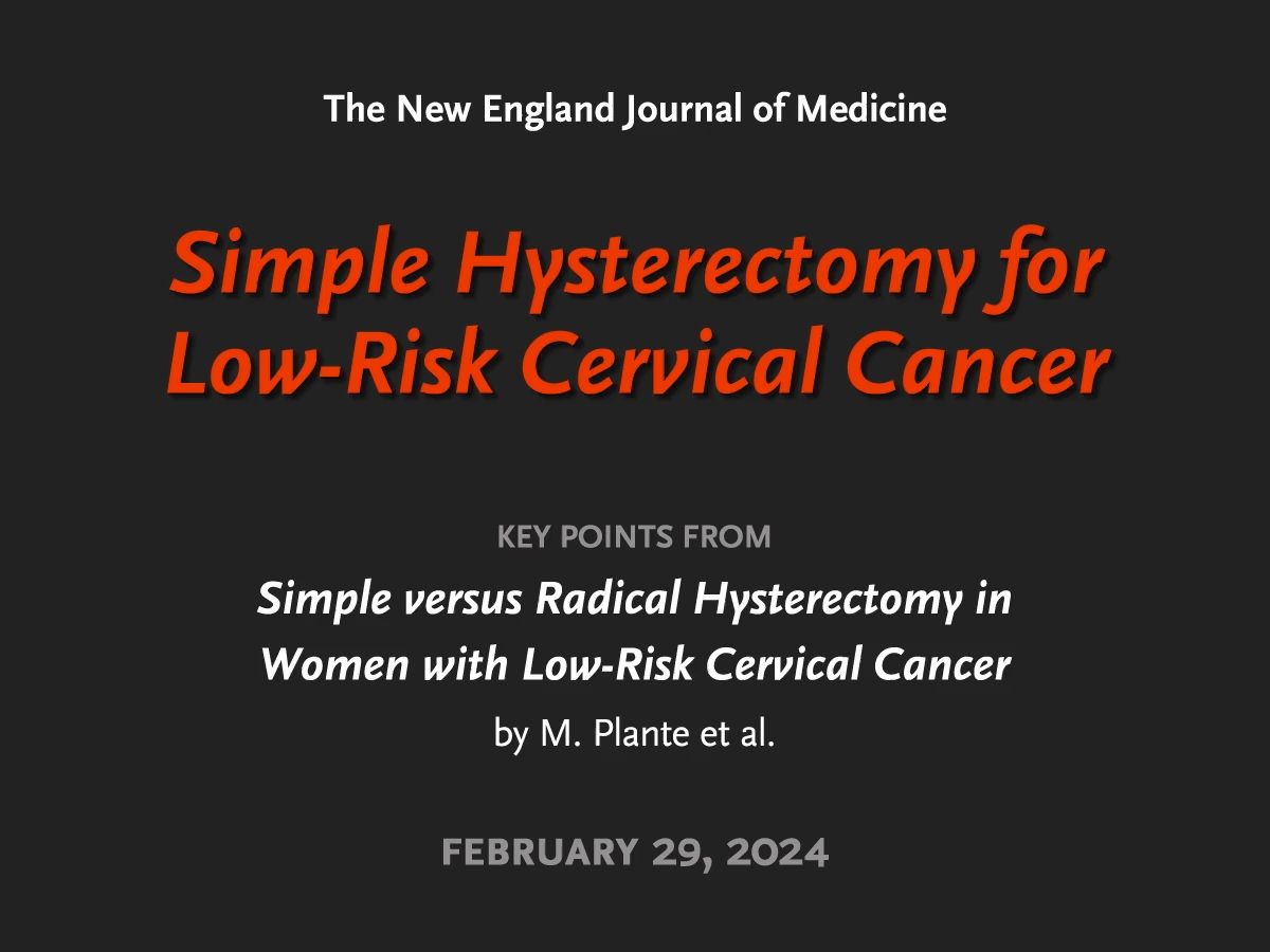 simple hysterectomy for low-risk cervical cancer