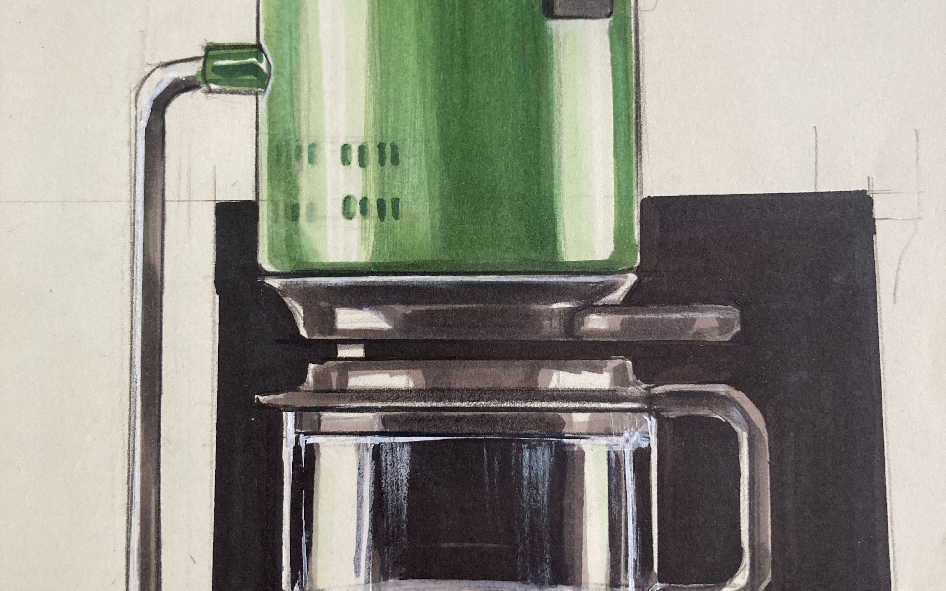 产品手绘(迪特·拉姆斯咖啡机)