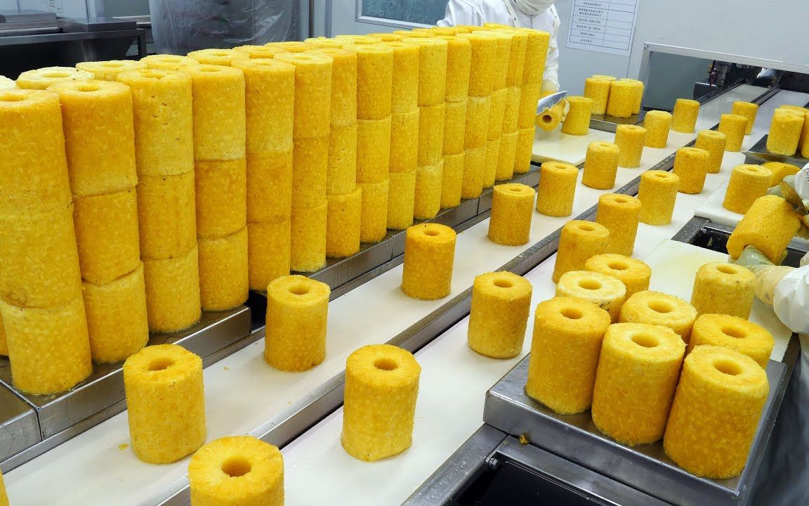 美味的德尔蒙菠萝!韩国菠萝加工厂