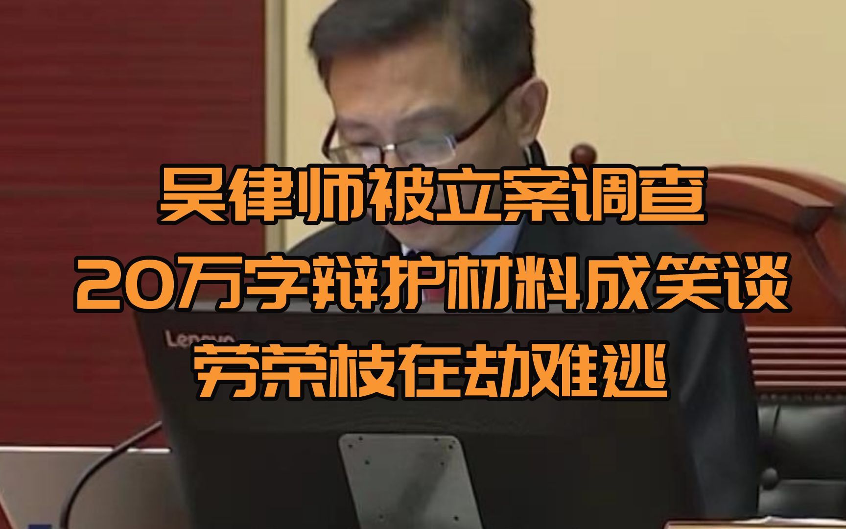 吴律师被立案调查,20万字辩护材料成笑谈,劳荣枝在劫难逃哔哩哔哩bilibili