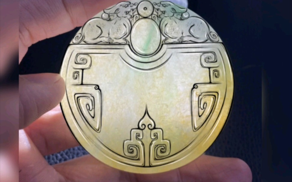 翡翠雕刻 #仿古_哔哩哔哩_bilibili