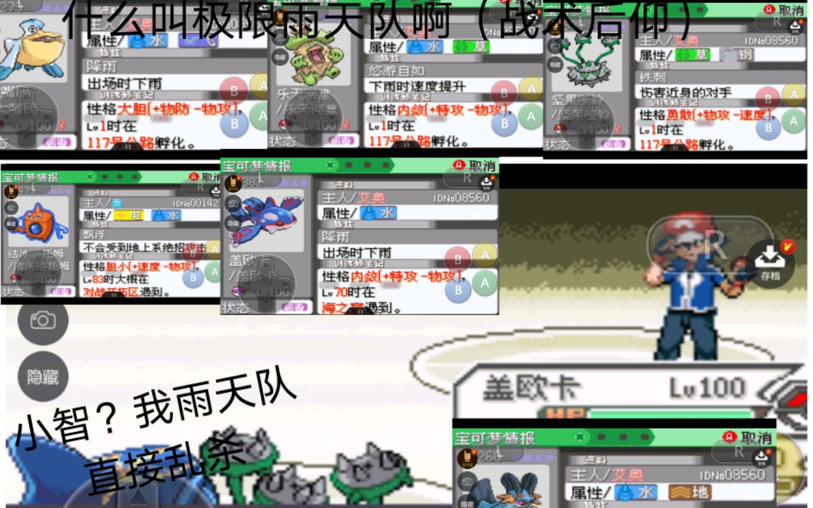 {究极绿宝石4b}极限雨天队暴打小智