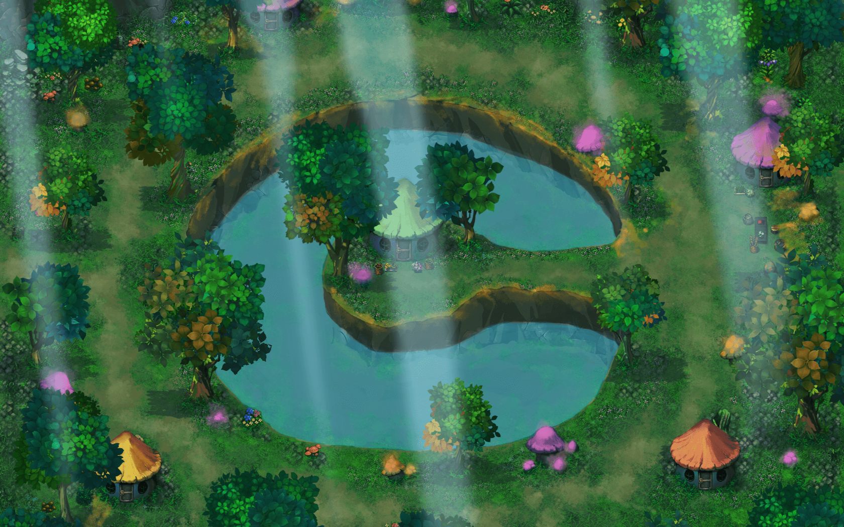 rpg maker mv自制游戏redeyes赤瞳之勋最新森林地图过场和战斗测试