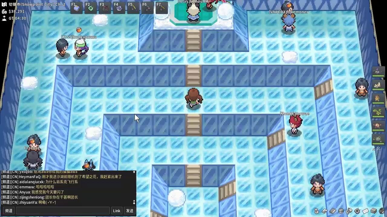 pokemmo神奥地区切锋市道馆切锋道馆冰系道馆挑战流程