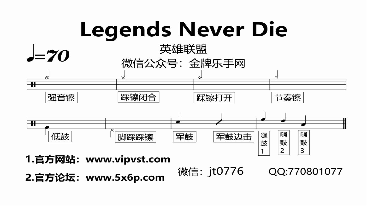 [金牌乐手网】817.英雄联盟  Legends Never Die 鼓谱 drum cover哔哩哔哩bilibili