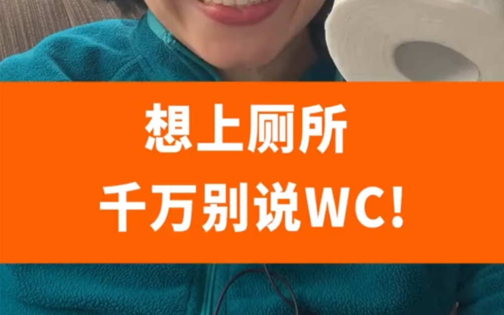 想上厕所千万别说WC,明明还有其他很多表达啦哔哩哔哩bilibili